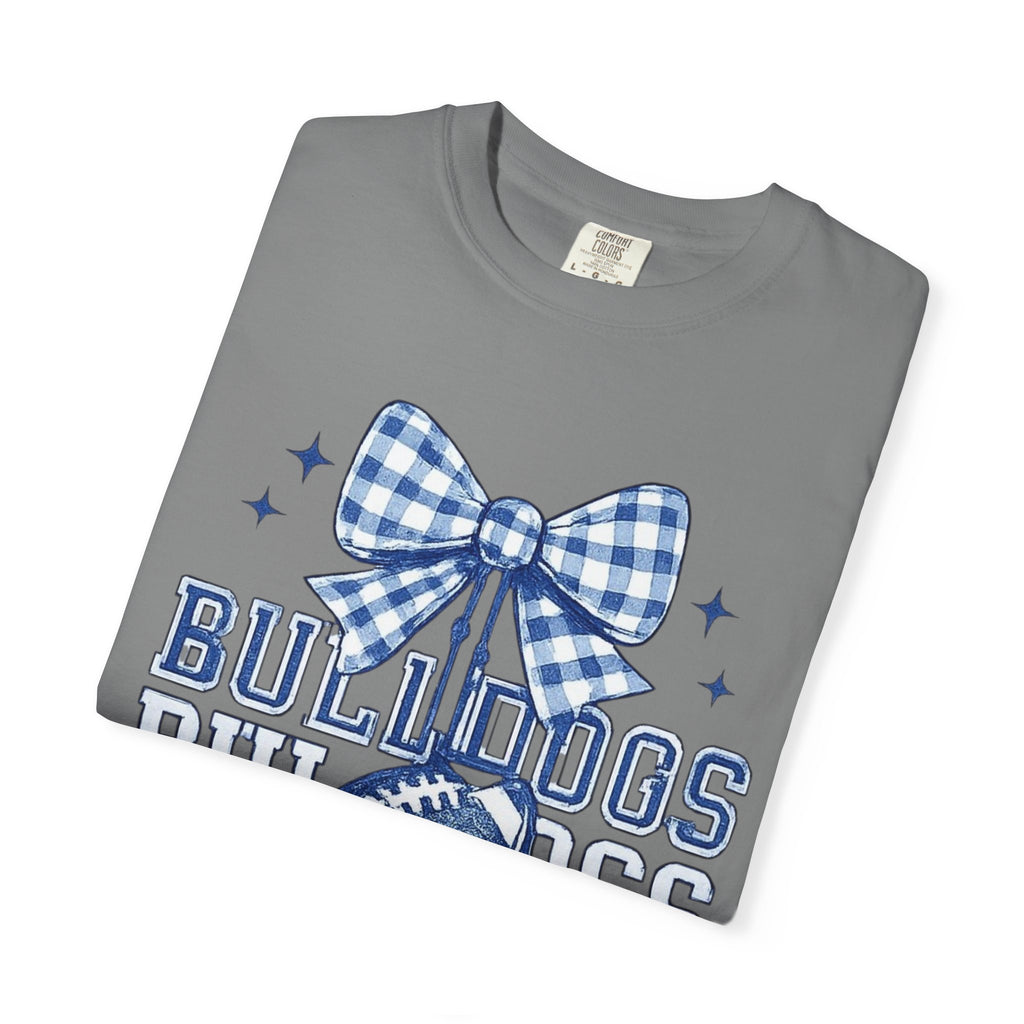 Bulldogs Football Bow T-Shirt — Bald Knot Game Day Tee