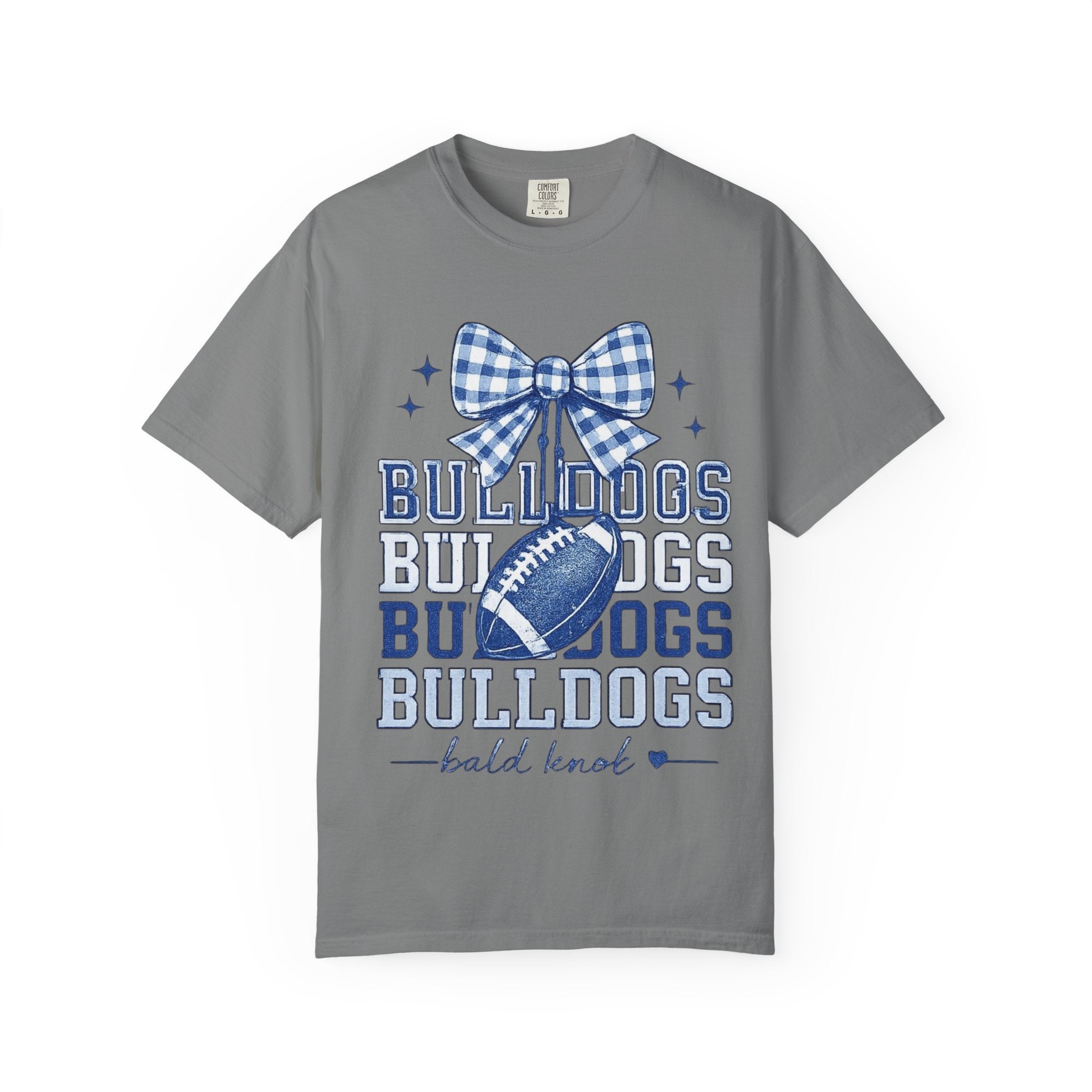Bulldogs Football Bow T-Shirt — Bald Knot Game Day Tee